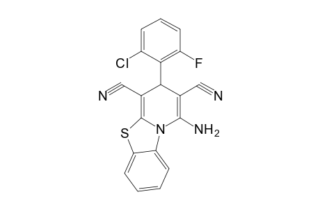 1-Amino-3-(2-chloro-6-fluorophenyl)-3H-pyrido[2,1-b][1,3]benzothiazole-2,4-dicarbonitrile