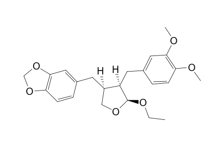 REL-(8R,8'S,9S)-3,4-DIMETHOXY-3',4'-METHYLENEDIOXY-9-BETA-ETHOXY-LIGNAN-8.8'.9.O.9'