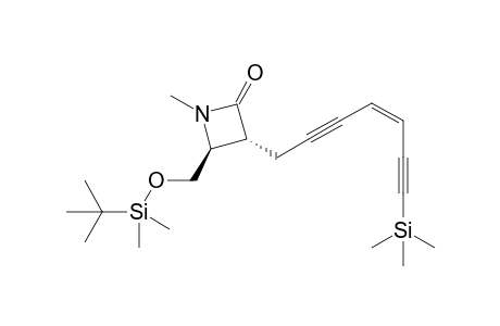 (3R*,4S*)(Z)-4-[((tert-Butyldimethylsilyl)oxy)methyl]-1-methyl-3-[7-(trimethylsilyl)hept-4-en-2,6-diyn-1-yl]-2-azetidinone