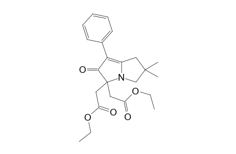 Diethyl 2,2-dimethyl-6-oxo-7-phenyl-2,3,5,6-tetrahydro-1H-pyrrolizin-5,5-diacetate