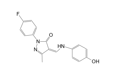 (4Z)-2-(4-fluorophenyl)-4-[(4-hydroxyanilino)methylene]-5-methyl-2,4-dihydro-3H-pyrazol-3-one