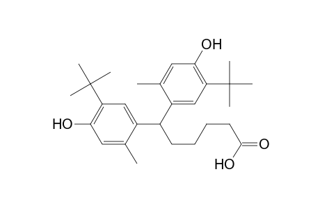 6,6-Bis-(2-methyl-4-hydroxy-5-tert-butyl-phenyl)-hexanoic acid