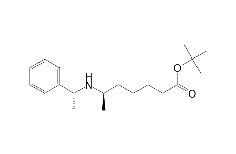 t-Butyl (R)-6-[(R)-(.alpha.-methylbenzyl)amino]heptanoate hydrochloride