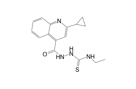 2-[(2-cyclopropyl-4-quinolinyl)carbonyl]-N-ethylhydrazinecarbothioamide