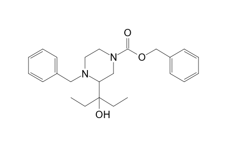 4-Benzyl-1-carbobenzyloxy-3-(3-hydroxypentan-3-yl)piperazine