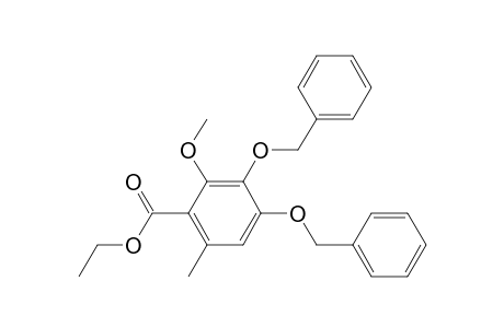 Benzoic acid, 2-methoxy-6-methyl-3,4-bis(phenylmethoxy)-, ethyl ester