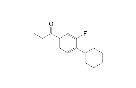 1-(4-cyclohexyl-3-fluoranyl-phenyl)propan-1-one
