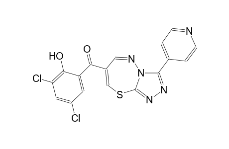 (3,5-dichloro-2-hydroxyphenyl)[3-(4-pyridinyl)[1,2,4]triazolo[3,4-b][1,3,4]thiadiazepin-7-yl]methanone
