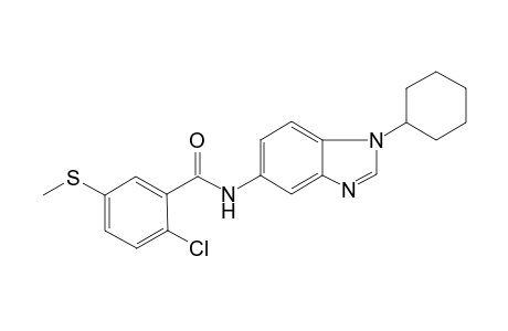 2-Chloro-N-(1-cyclohexyl-1H-benzimidazol-5-yl)-5-(methylsulfanyl)benzamide