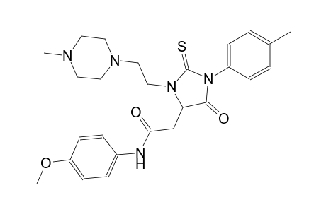 N-(4-methoxyphenyl)-2-{1-(4-methylphenyl)-3-[2-(4-methyl-1-piperazinyl)ethyl]-5-oxo-2-thioxo-4-imidazolidinyl}acetamide