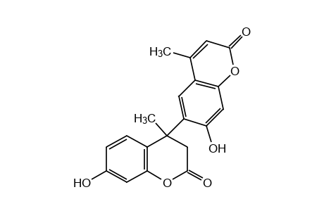 3,4-dihydro-7,7'-dihydroxy-4,4'-dimethyl-4,6'-bicoumarin