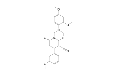 2H,6H-pyrido[2,1-b][1,3,5]thiadiazine-9-carbonitrile, 3-(2,4-dimethoxyphenyl)-3,4,7,8-tetrahydro-8-(3-methoxyphenyl)-6-oxo-