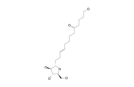 BROUSSONETINE-P;(2R,3R,4R,5R)-2-HYDROXYMETHYL-3,4-DIHYDROXY-5-[(E)-10-OXO-13-HYDROXY-3-TRIDECENYL]-PYRROLIDINE