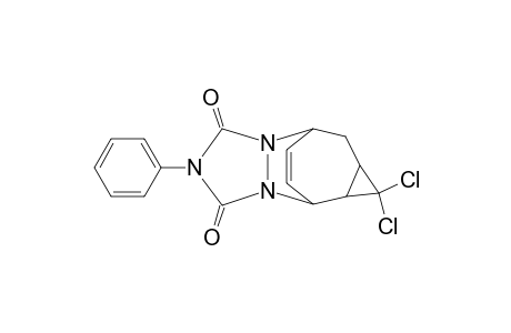 5,8-Etheno-1H-cyclopropa[d][1,2,4]triazolo[1,2-a][1,2]diazepine-1,3(2H)-dione, 6,6-dichloro-5,5a,6,6a,7,8-hexahydro-2-phenyl-