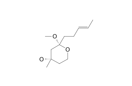 (2R,4S)-2-methoxy-4-methyl-2-[(E)-pent-3-enyl]oxan-4-ol