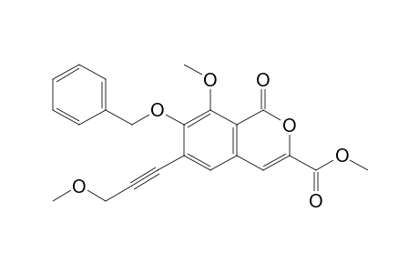 7-Benzoxy-1-keto-8-methoxy-6-(3-methoxyprop-1-ynyl)isochromene-3-carboxylic acid methyl ester
