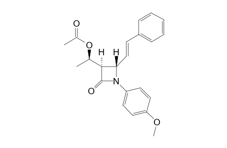 (1'R*,3R'*,4R*)-(+)-3-(1'-Acetoxyethyl)-4-(2'-phenylethenyl)-1-(4'-methoxyphenyl)azetidin-2-one