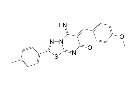 7H-[1,3,4]thiadiazolo[3,2-a]pyrimidin-7-one, 5,6-dihydro-5-imino-6-[(4-methoxyphenyl)methylene]-2-(4-methylphenyl)-, (6Z)-