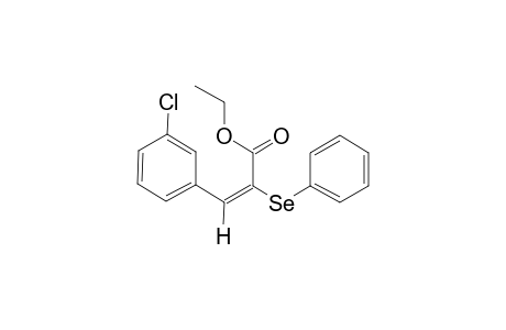 (E)-ETHYL-2-(PHENYLSELENO)-3-(3-CHLOROPHENYL)-2-PROPENOATE