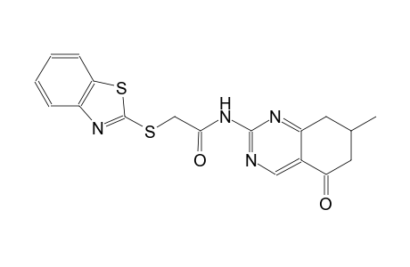 acetamide, 2-(2-benzothiazolylthio)-N-(5,6,7,8-tetrahydro-7-methyl-5-oxo-2-quinazolinyl)-