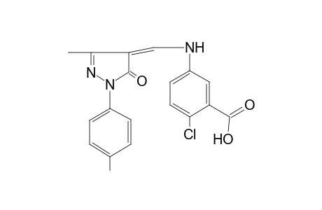 2-Chloranyl-5-[[(Z)-[3-methyl-1-(4-methylphenyl)-5-oxidanylidene-pyrazol-4-ylidene]methyl]amino]benzoic acid