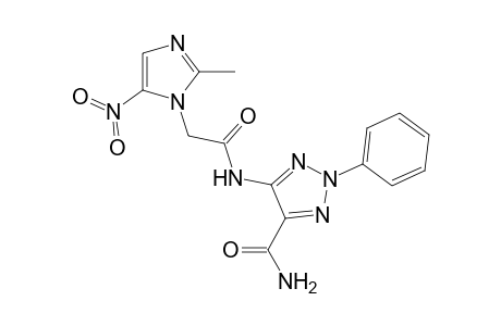 5-[2-(2-methyl-5-nitro-imidazol-1-yl)ethanoylamino]-2-phenyl-1,2,3-triazole-4-carboxamide