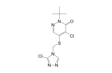 3(2H)-Pyridazinone, 4-chloro-5-[[(3-chloro-4H-1,2,4-triazol-4-yl)methyl]thio]-2-(1,1-dimethylethyl)-