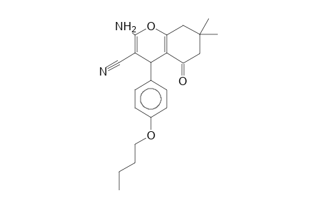 2-Amino-4-(4-butoxyphenyl)-7,8-dihydro-7,7-dimethyl-5(6H)-oxo-4H-benzo[b]pyran-3-carbonitrile