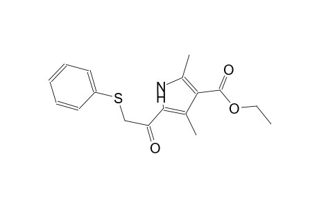 1H-pyrrole-3-carboxylic acid, 2,4-dimethyl-5-[(phenylthio)acetyl]-, ethyl ester