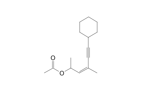(Z)-6-cyclohexyl-4-methylhex-3-en-5-yn-2-yl acetate