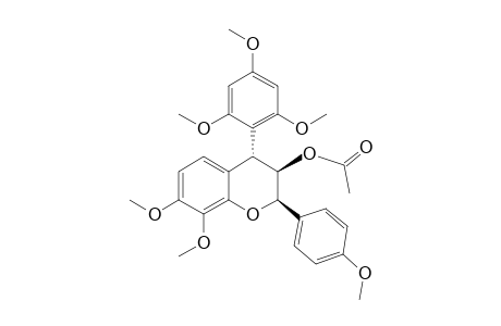 2H-1-Benzopyran-3-ol, 3,4-dihydro-7,8-dimethoxy-2-(4-methoxyphenyl)-4-(2,4,6-trimethoxyphenyl)-, acetate, [2R-(2.alpha.,3.alpha.,4.beta.)]-