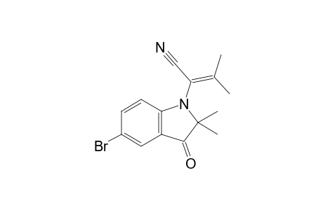 2-(5-bromanyl-2,2-dimethyl-3-oxidanylidene-indol-1-yl)-3-methyl-but-2-enenitrile