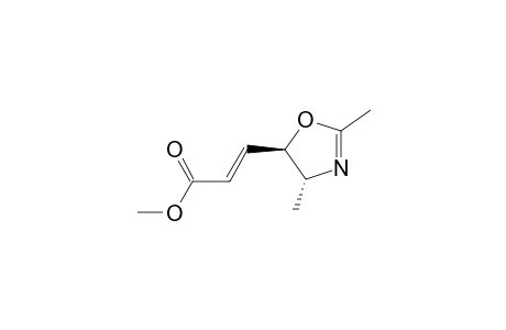 2-Propenoic acid, 3-(4,5-dihydro-2,4-dimethyl-5-oxazolyl)-, methyl ester, [4.alpha.,5.beta.(E)]-
