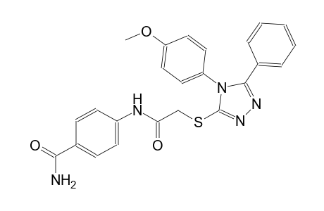 4-[({[4-(4-methoxyphenyl)-5-phenyl-4H-1,2,4-triazol-3-yl]sulfanyl}acetyl)amino]benzamide