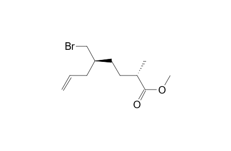 6-Heptenoic acid, 5-(bromomethyl)-2,6-dimethyl-, methyl ester, [R-(R*,S*)]-