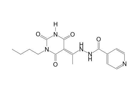 N'-[(1E)-1-(1-butyl-2,4,6-trioxotetrahydro-5(2H)-pyrimidinylidene)ethyl]isonicotinohydrazide