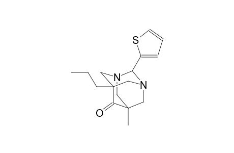 5-methyl-7-propyl-2-(2-thienyl)-1,3-diazatricyclo[3.3.1.1~3,7~]decan-6-one