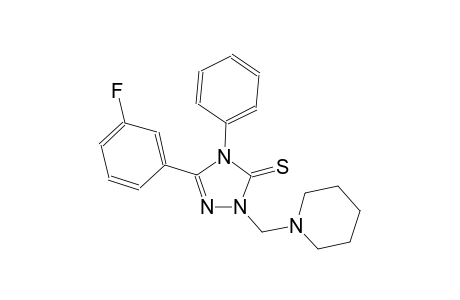 5-(3-fluorophenyl)-4-phenyl-2-(1-piperidinylmethyl)-2,4-dihydro-3H-1,2,4-triazole-3-thione