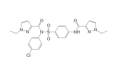 N-[4-({4-chloro[(1-ethyl-1H-pyrazol-3-yl)carbonyl]anilino}sulfonyl)phenyl]-1-ethyl-1H-pyrazole-3-carboxamide