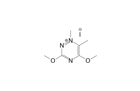 3,5-Dimethoxy-1,6-dimethyl-1,2,4-triazinium iodide