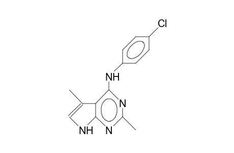 N-(4-Chloro-phenyl)-2,5-dimethyl-7H-pyrrolo(2,3-D)pyrimidin-4-amine