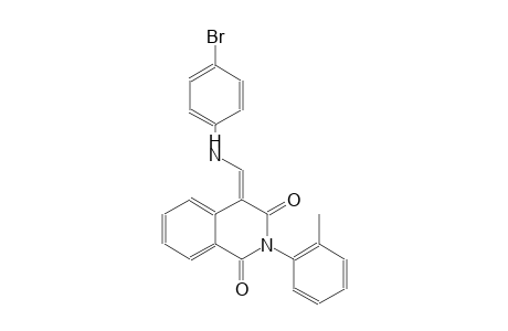 1,3(2H,4H)-isoquinolinedione, 4-[[(4-bromophenyl)amino]methylene]-2-(2-methylphenyl)-, (4E)-