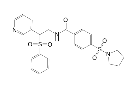 benzamide, N-[2-(phenylsulfonyl)-2-(3-pyridinyl)ethyl]-4-(1-pyrrolidinylsulfonyl)-
