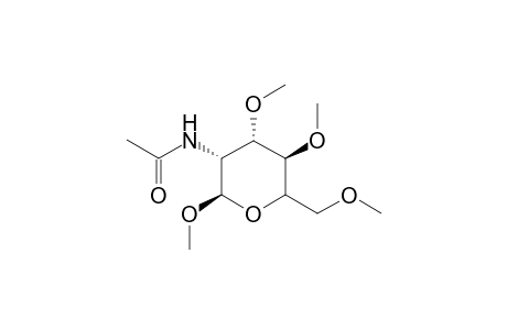 Galactopyranoside, methyl 2-acetamido-2-deoxy-3,4,6-tri-O-methyl-, .beta.-D-