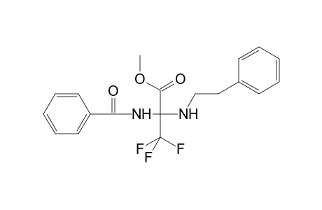 Propanoic acid, 2-(benzoylamino)-3,3,3-trifluoro-2-[(2-phenylethyl)amino]-, methyl ester