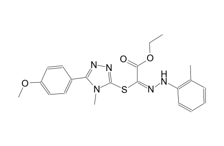 ethyl (2E)-{[5-(4-methoxyphenyl)-4-methyl-4H-1,2,4-triazol-3-yl]sulfanyl}[(2-methylphenyl)hydrazono]ethanoate