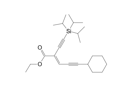 (E)-Ethyl 5-cyclohexyl-2-[(triisopropylsilyl)ethynyl]pent-2-en-4-ynoate
