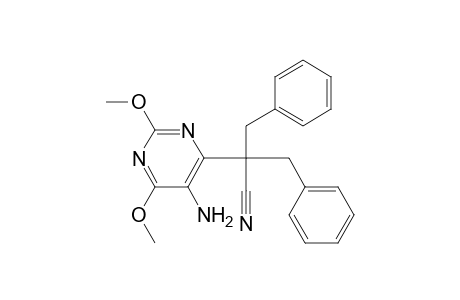 2-(5-amino-2,6-dimethoxy-4-pyrimidinyl)-3-phenyl-2-(phenylmethyl)propanenitrile