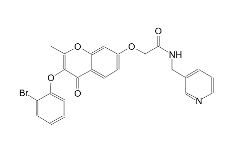 acetamide, 2-[[3-(2-bromophenoxy)-2-methyl-4-oxo-4H-1-benzopyran-7-yl]oxy]-N-(3-pyridinylmethyl)-