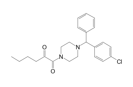 1-(4-((4-Chlorophenyl)(phenyl)methyl)piperazin-1-yl)hexane-1,2-dione